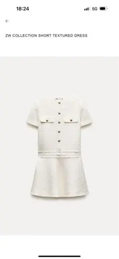 ZW COLLECTION ショートテクスチャードドレス