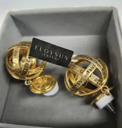 FLOYSUN JEWELRY ゴールド 球体デザイン ピアス(両耳用)