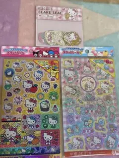 サンリオキャラクターズ キティ キラッとシール フレークシール 3点セット