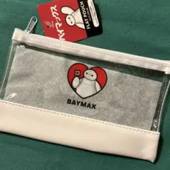 ベイマックス　クリア ポーチ　ハート　　ディズニー　財布　小物 ケース　赤　白