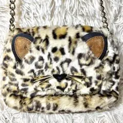 【ケイトスペードニューヨーク】ショルダーバッグ　レオパード　ネコ　ヒョウ　ファー