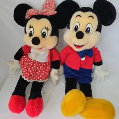 ミッキー・ミニー ぬいぐるみ セット レトロ ヴィンテージ