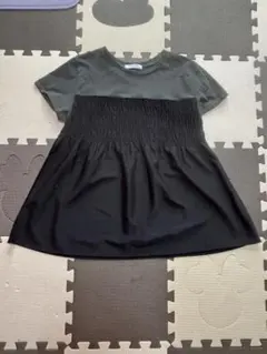 ショコラフィーネローブ　異素材ドッキングTシャツのサムネイル