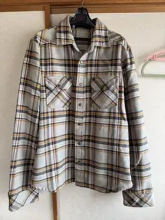 roar ネルシャツ グレー系チェック クロスガン ロアー スワロ 長袖