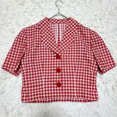 Vintage Christian Dior ジャケット ショート丈 千鳥格子のサムネイル