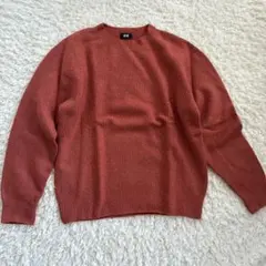 UNIQLO オレンジ クルーネックニット