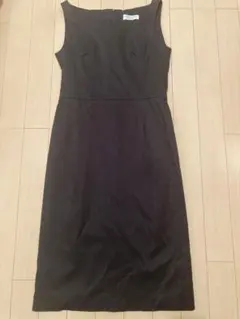 KUMIKYOKU SIS ブラック ノースリーブ ひざ丈ワンピース