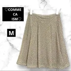 【272】コムサイズム【M】ドット柄　ふんわり可愛いフレアスカート　シフォン
