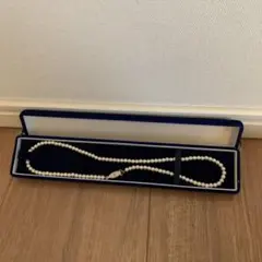 細目のホワイトパールネックレス20 cm 真珠4mm ジャンク