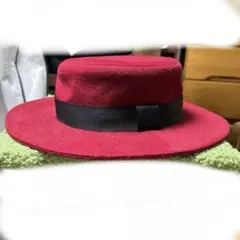 PAMEO POSE 赤 フェルトハット Fサイズのサムネイル