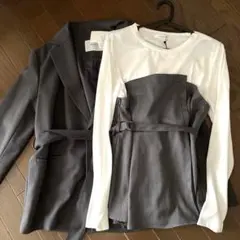 オペークドットクリップ⭐️ テーラージャケット　ビスチェドッキングTシャツ