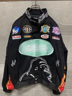 エクストララージ 刺繍ロゴレーシングジャケット 人気Lサイズのサムネイル