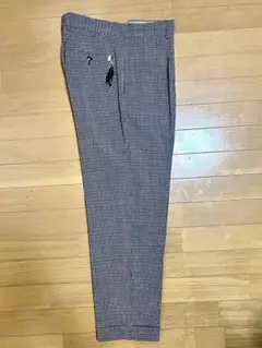 PTTORINO PT01 ウールトラウザーズ48 グレー系チェック