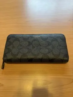 COACH コーチ　ブラック ロゴ 長財布