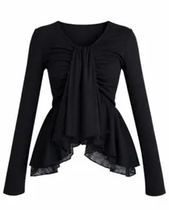 YILON】TIE PEPLUM LACE BLOUSE - メルカリ