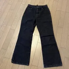ブーツカット デニム ジーンズ パンツ ブラック L レディース