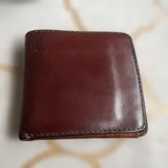 味*様 ダークブラウン レザー 二つ折り財布