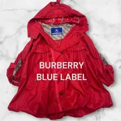 BURBERRY BLUE LABELポンチョ風コート　ノバチェック　レッド　Mのサムネイル