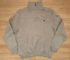 ポロバイラルフローレン ハーフジップコットンニット セーター ポニー刺繍 L