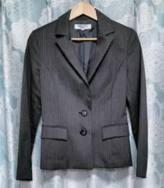 推奨品✨NATURAL BEAUTY BASIC✨テーラードジャケットグレー縞Ｍ