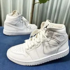 AIR JORDAN 1 エアジョーダン1 MID スネークスキン ホワイト 白