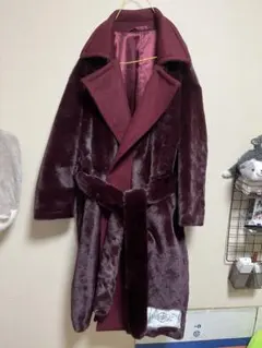 女王蜂 qb luxury fur coat バーガンディ M - メルカリ
