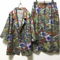 古着 ヴィンテージ 夏服 総柄セットアップ