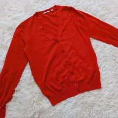 UNIQLO ユニクロ 赤 Vネック カーディガン Lサイズ