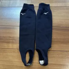 ミズノ 野球ストッキング　ジュニア　ロゴ付き　ネイビー