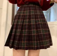 レディース プリーツスカート チェック柄