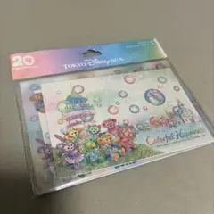 ディズニーシー　ダッフィー　カラフルハピネス　ポストカード・クリアホルダーセット