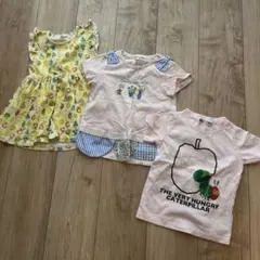 はらぺこあおむし 半袖Tシャツ&ワンピース セット95cm