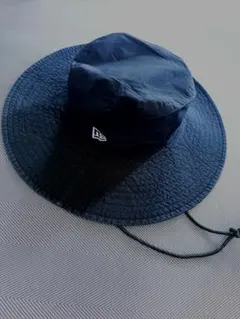 【NEW ERA】バケットハット ブラック　つば広M/Ｌ