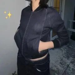 海外ガール風　デニムブルゾン♡