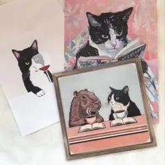 ももよん アクリル画 2点セット 猫の絵 ももよん アクリル画 2点セット 猫の絵 | Mercari