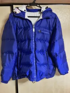 【PHENIX】90sリバーシブル紺×白ダウンジャケットフード付Sサイズ（中古）