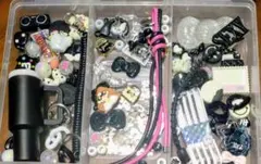 デコパーツ モノクロ 黒 白 まとめ売り