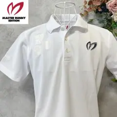 美品✨マスターバニー 半袖ポロシャツ メンズゴルフウェア　ホワイト　刺繍