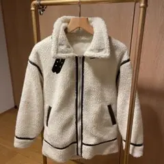 ホワイト ボア ムートンコート