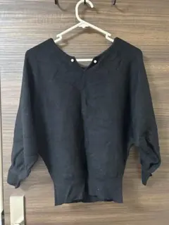 ROPÉ PICNIC ブラック 五分袖ニット 38