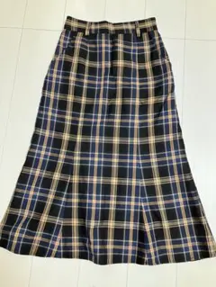 チェック柄ロングスカート