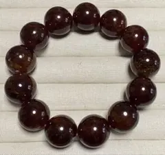 希少　大玉　天然ガーネット　ブレスレット　１６mmオーバー　内径１７cm