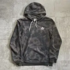 adidas skateboarding パーカー　ダークグレー タイダイ柄