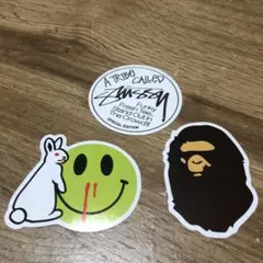 Stussy A BATHING APE ステッカー 3枚セットのサムネイル