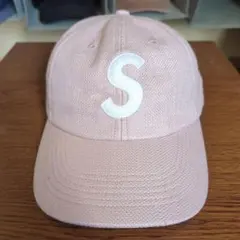 Supreme Raffia S Logo 6 Panel Cap Pink
