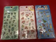 ディズニー ぷくぷくシール 3枚セット