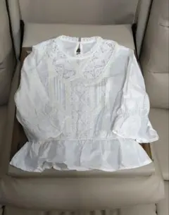 【未使用】Wcloset5分袖レースブラウス