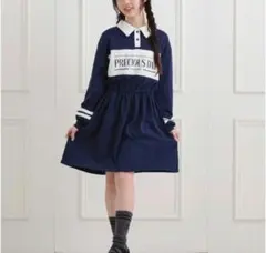 pinklatte ミニ裏エリ付きドロストワンピース　M150㎝