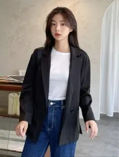 DAZY 黒ブレザー 黒ジャケット 黒