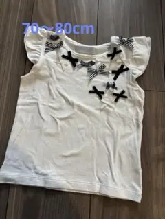 タルティーヌエショコラ☆リボン　tシャツ　白　ホワイト
